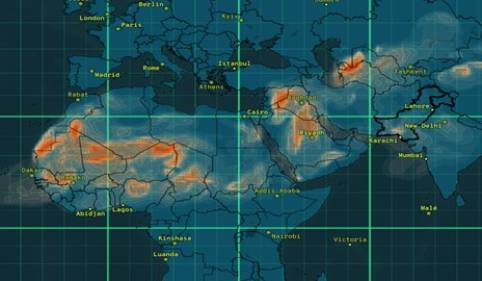 Dust Storm – Baghdad, Riyadh, Africa, Nigeria