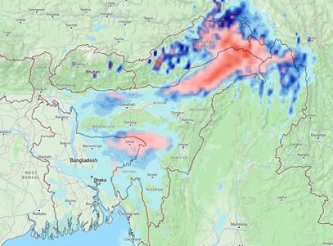 Heavy Precipitation North eastern India, Bangladesh