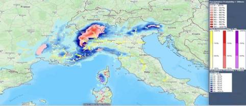 Heavy Rain and Flood in Switzerland, Northern Italy and Southern France
