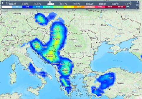 Thunderstorm in Europe