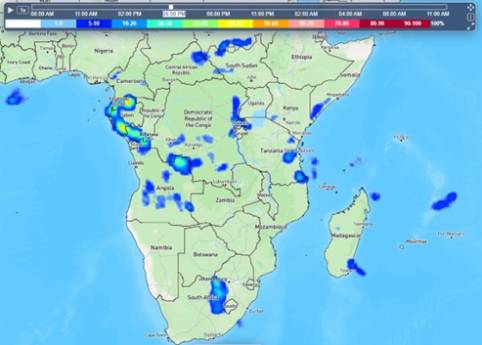 Thunderstorm in South Africa