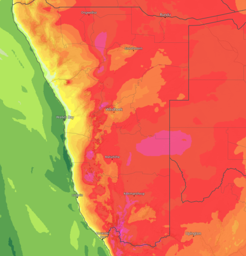 Extreme Temperatures in Namibia