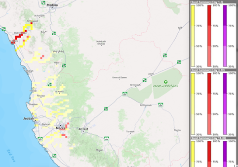 Rainfall and Flood in Mecca and Medina