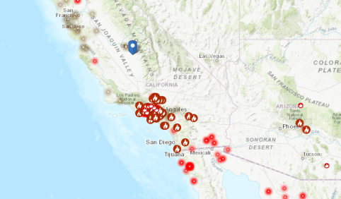 Fire ongoing event, United States