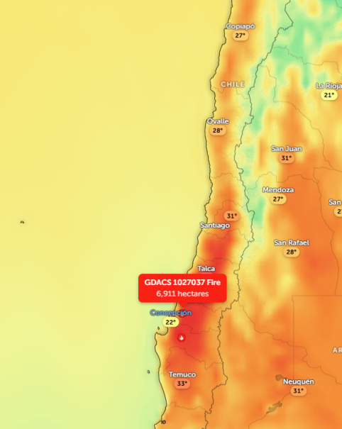 WILDFIRE ACTIVITY – CHILE