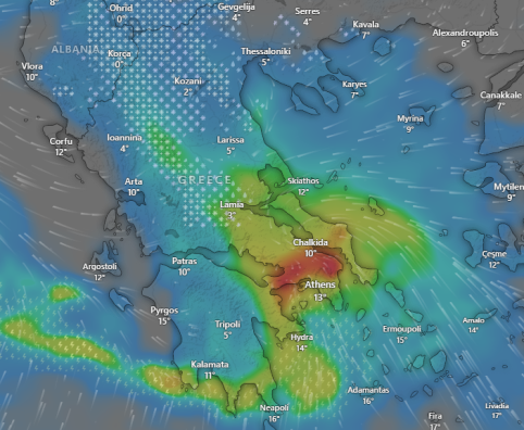 Heavy Rainfall and Flooding Risk - Greece