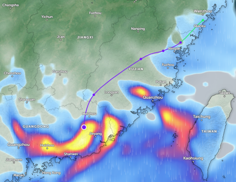 Tropical Storm Bising – China