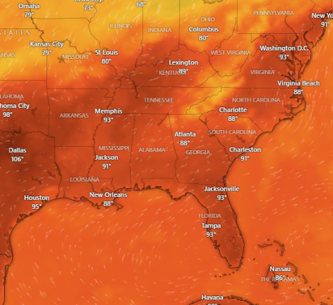 Heat Wave in the Central and Southeast U.S