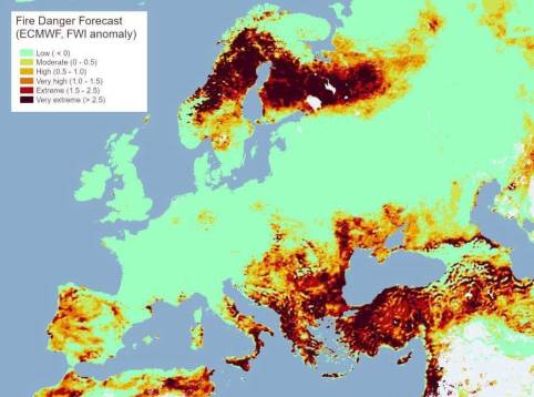 Wild Fires in Europe