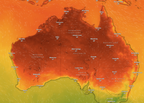 Australia: High temperatures